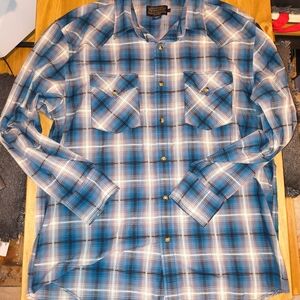 Men's Blue Plaid Shirt